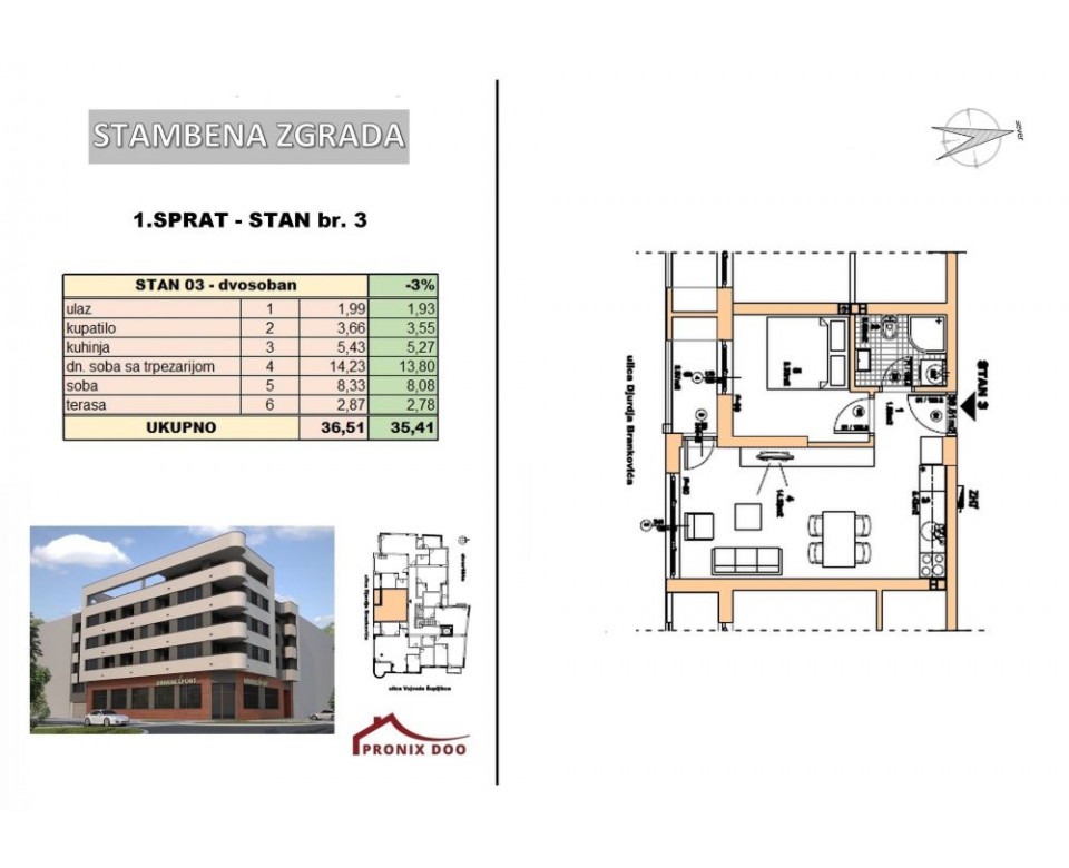 New construction Novi Sad Center (Stari grad) - Residential building at 25 Vojvode Supljikca Street