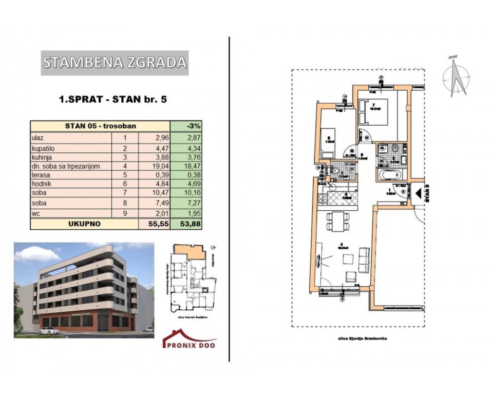 New construction Novi Sad Center (Stari grad) - Residential building at 25 Vojvode Supljikca Street