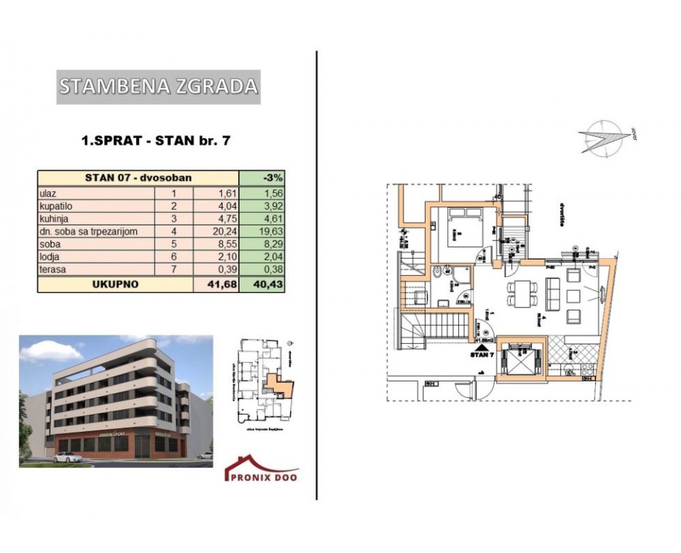 New construction Novi Sad Center (Stari grad) - Residential building at 25 Vojvode Supljikca Street