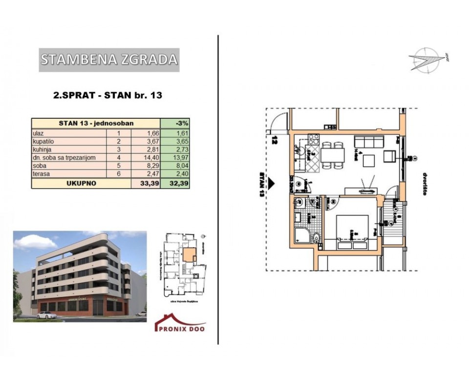 New construction Novi Sad Center (Stari grad) - Residential building at 25 Vojvode Supljikca Street