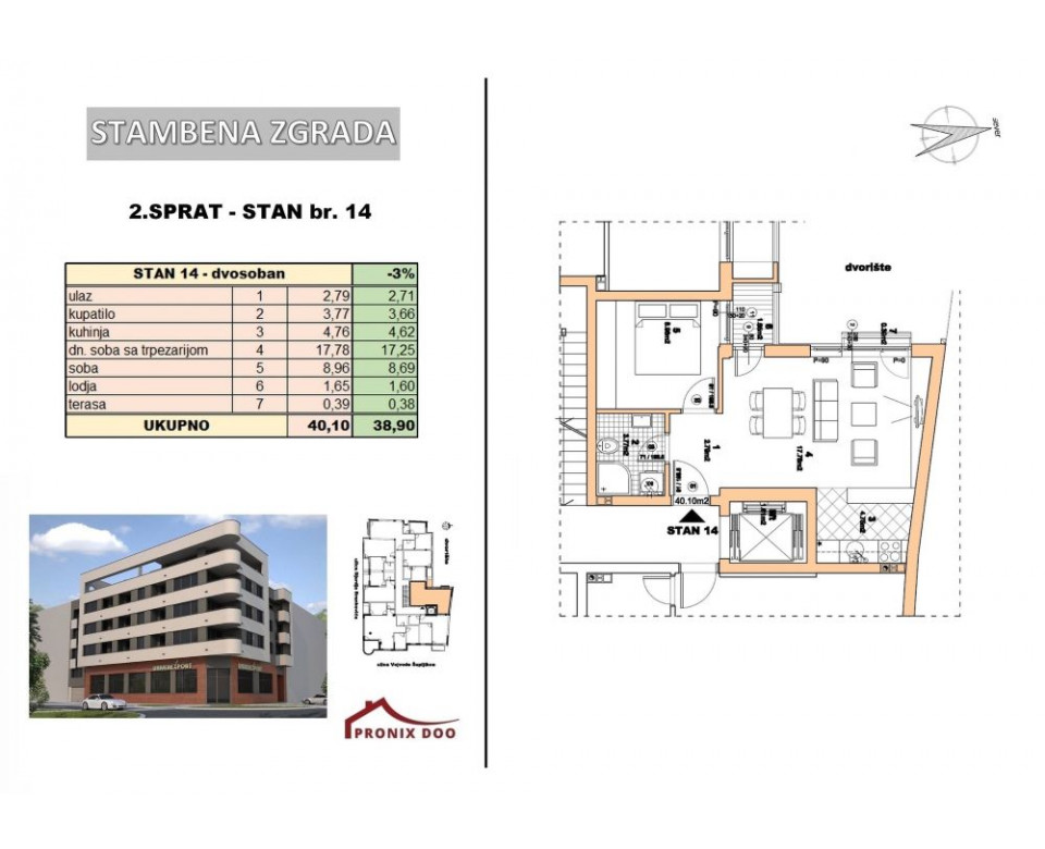 New construction Novi Sad Center (Stari grad) - Residential building at 25 Vojvode Supljikca Street