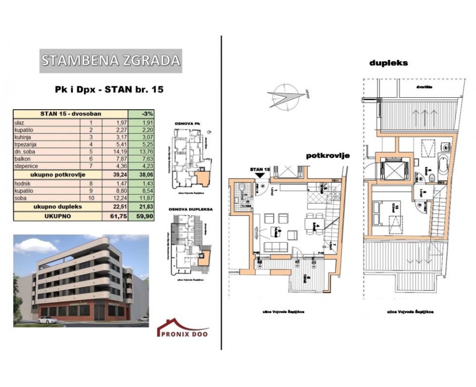 New construction Novi Sad Center (Stari grad) - Residential building at 25 Vojvode Supljikca Street