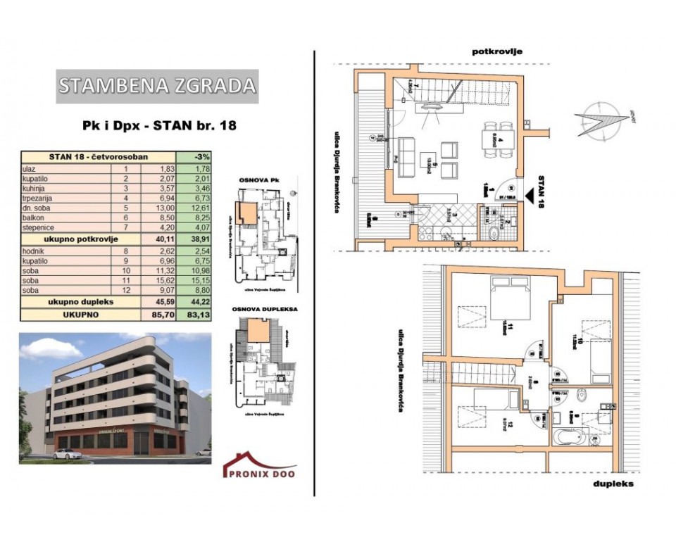 New construction Novi Sad Center (Stari grad) - Residential building at 25 Vojvode Supljikca Street