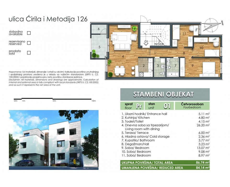 Novogradnja u Novom Sadu - Two Homes - Stambeni objekat u Ćirila i Metodija 126, Novi Sad