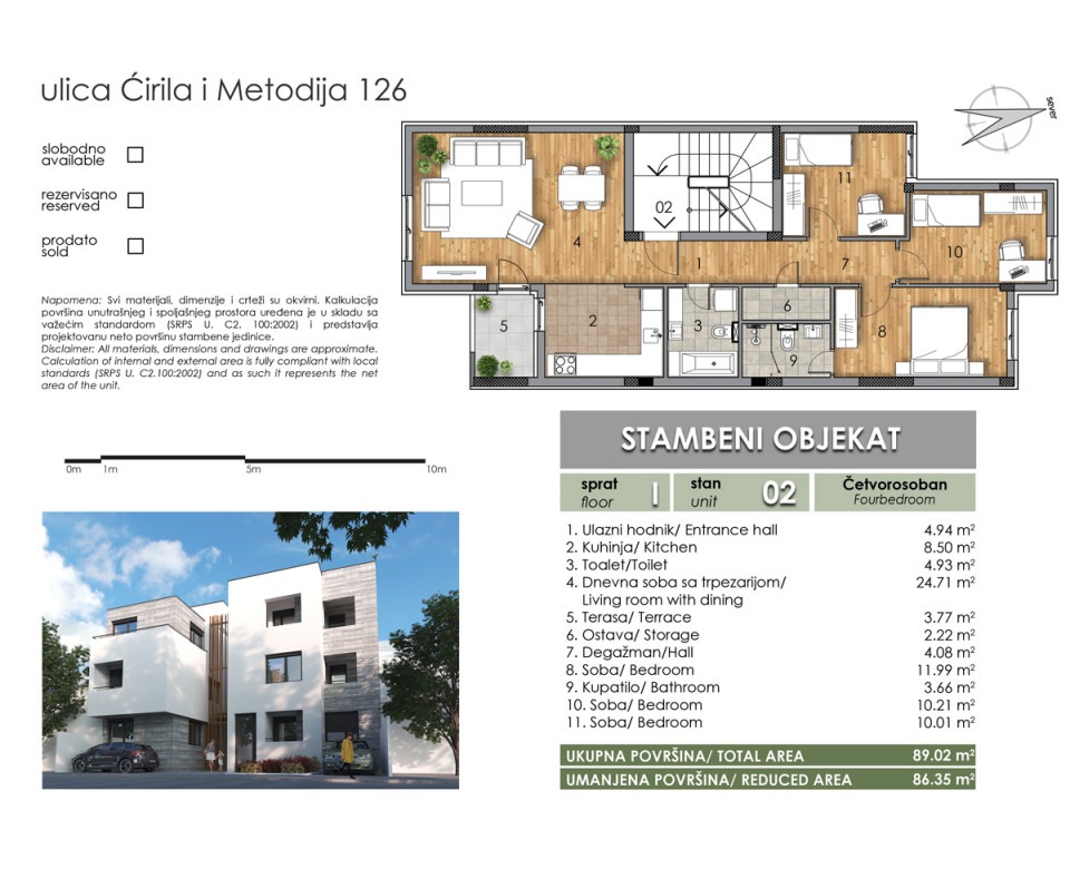 Novogradnja u Novom Sadu - Two Homes - Stambeni objekat u Ćirila i Metodija 126, Novi Sad