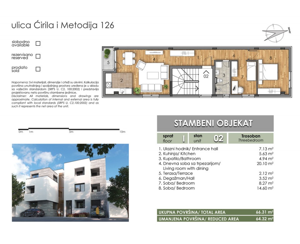 Novogradnja u Novom Sadu - Two Homes - Stambeni objekat u Ćirila i Metodija 126, Novi Sad