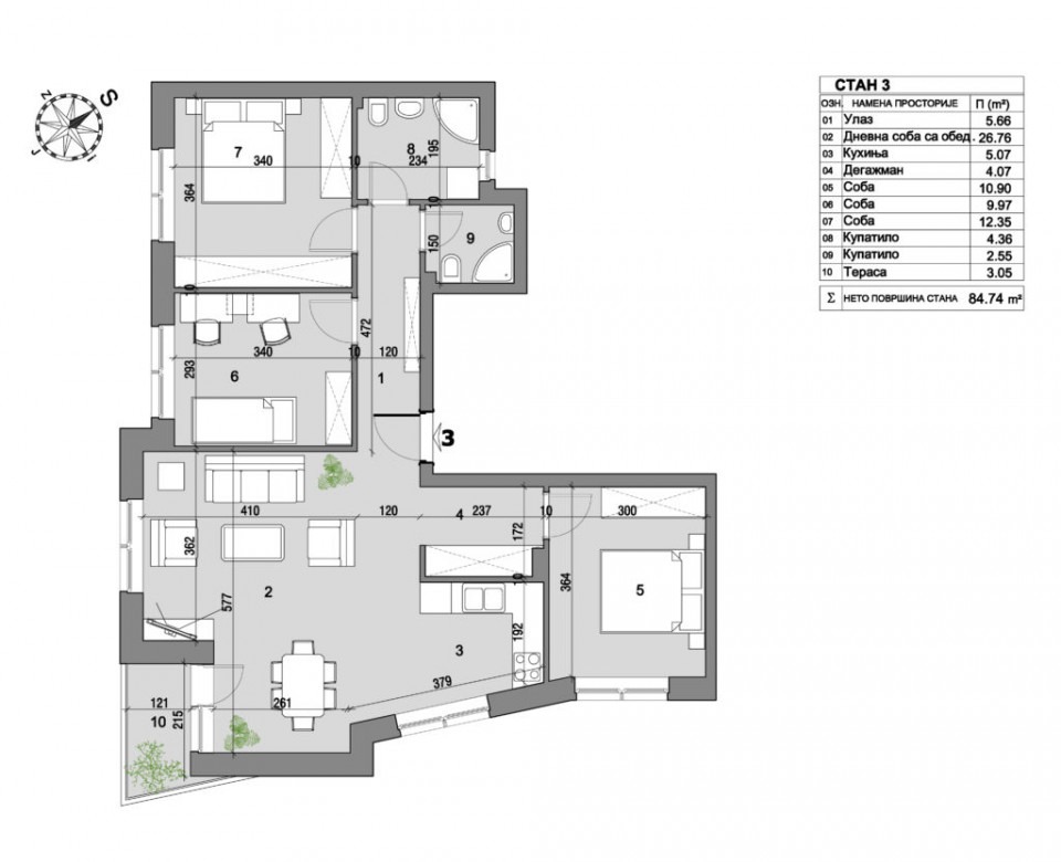 Apartment 3 floor plan