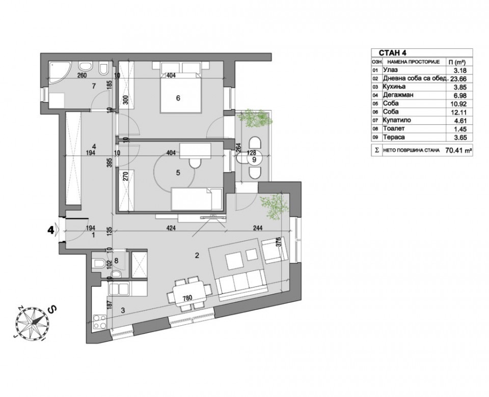 Apartment 4 floor plan