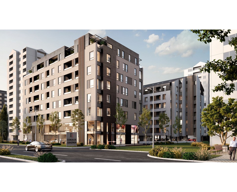  New construction in Medijana - residential-business building at no-number Nemanjica Boulevard - Nis 