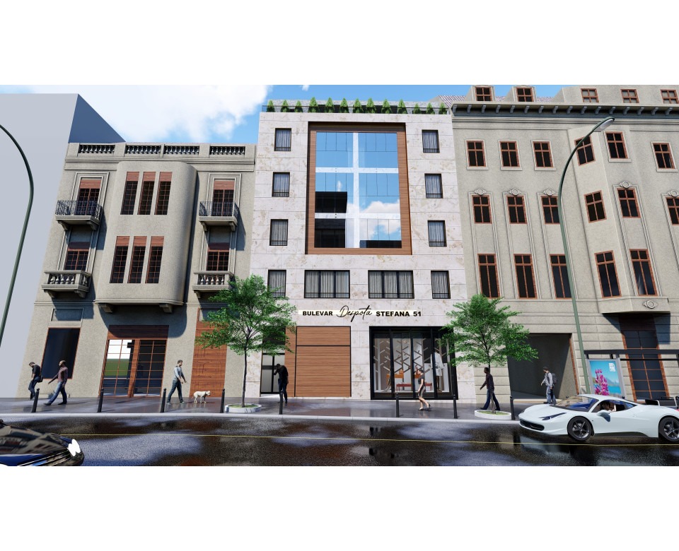 New construction in Stari grad - the residential building at 51 Despota Stefana Boulevard